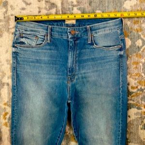 Mother High Waister Looker Ankle Fray